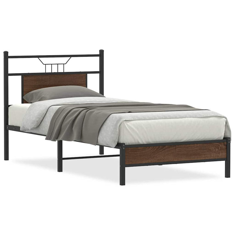 Bed, Brown Oak, Single (3')