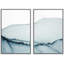 «Blue Paint Stroke Wave Collage Abstract Shapes Modern Art Rustic Relax Calm», 2 pièces-98109981-98109982