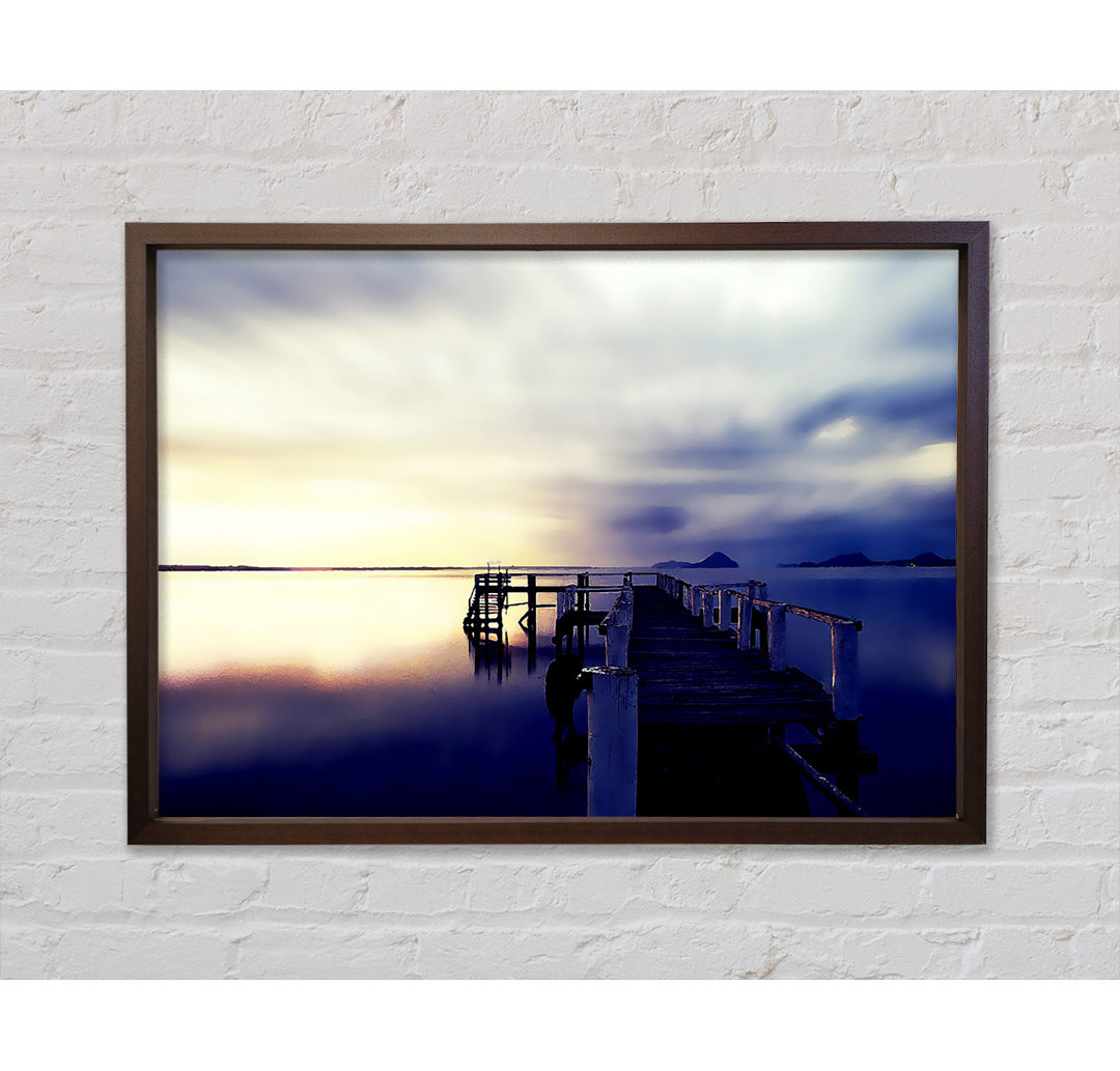 Calm Ocean Pier - Einzelner Bilderrahmen Kunstdrucke auf Leinwand