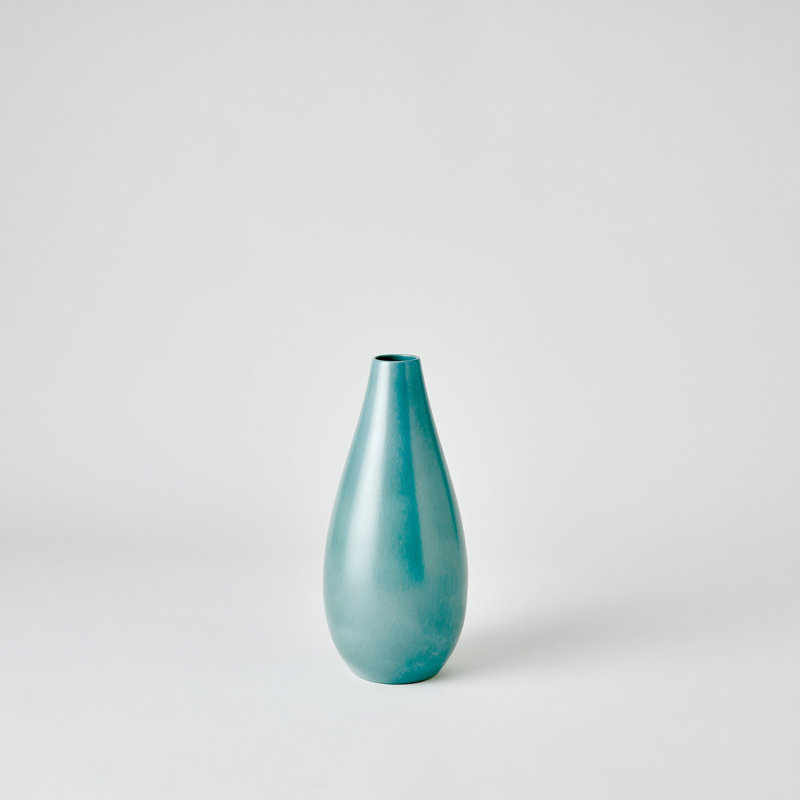 Handmade Ceramic Table Vase, 14.5" H x 6.75" W x 6.75" D