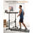 Small Standing Desk Adjustable Height, Mobile Stand Up Desk With Wheels, 32 Inch Portable Rolling Desk Small Computer Desk, Portable Laptop Desk Standing Table Rustic