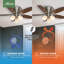 44" Durant 5 - Blade Flush Mount Ceiling Fan with Pull Chain and Light Kit Included-448503111