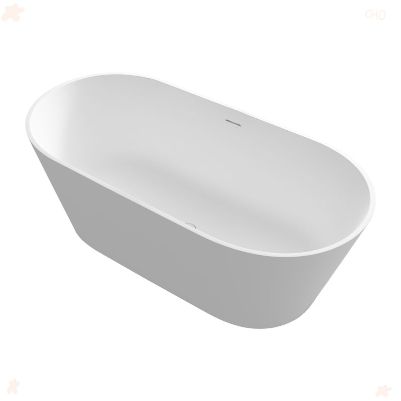63" Solid Surface Soaking Bathtub