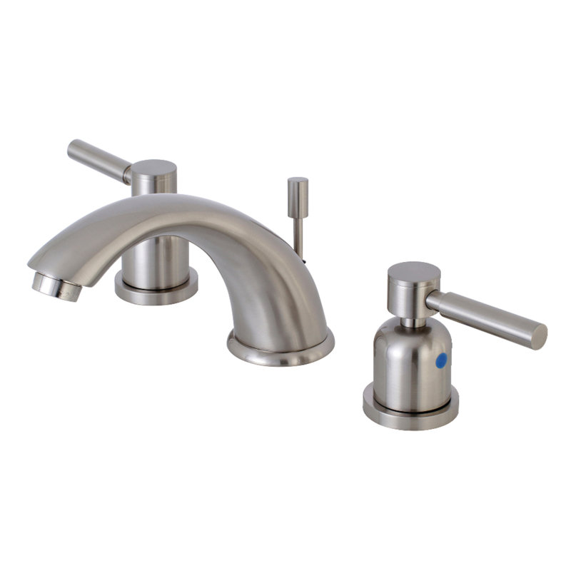 Robinet de salle de bain espacé Kingston, Nickel brossé