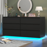 Isamary Floating 6 Drawer 47.36" W Double Dresser
