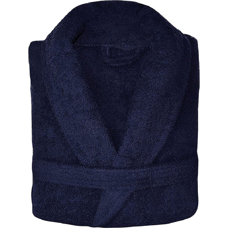 Adelpho 100% Cotton Terry Cloth Mid-Calf Bathrobe with Pockets