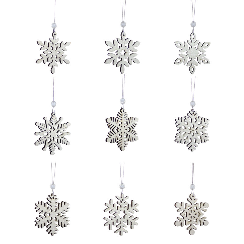 Ensemble d'ornement 18 pièces en forme de flocon de neige