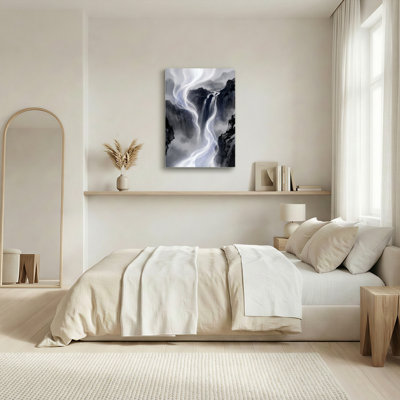 «Gallery Wrap», art mural sur toile pour le salon, la chambre à coucher, le bureau ou le vestibule - décoration murale décorative avec cascade mystique