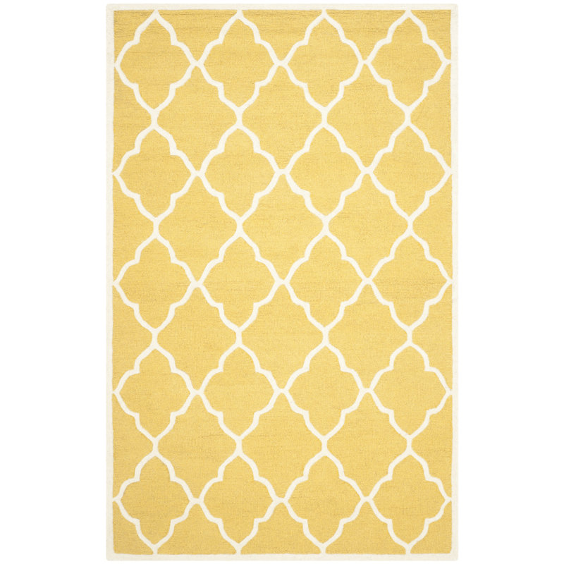 Martins Hand Tufted Wool Geometric Rug, Rectangle 8' x 10'