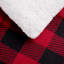 Ensemble d'édredon 3 pièces en sherpa Micromink, literie toutes saisons chaude et ultra-douce, motif écossais rouge Buffalo