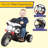 Kids Motorcycle - 3-Wheel Ride on Toy with Police Decals, Reverse, and Headlights - 6V Electric Motorcycle for Kids Ages 3 to 6 by Lil' Rider (Blue)-15431833