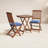 Fleur 2 - Person Wood Patio Dining Set with Square Table , Cushions Included-1619404477
