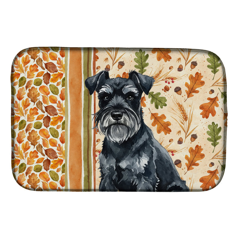 Tapis de vaisselle noir miniature Schnauzer Heirloom