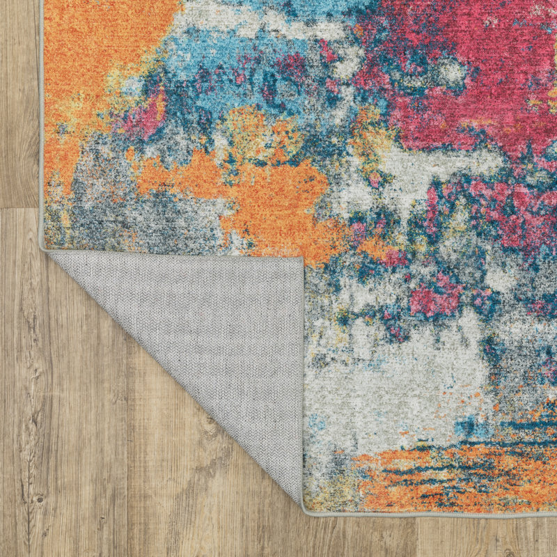 Ratchford Area Rug with Non-Slip Backing, Runner 2' x 8'