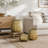 Set of 3 Distressed Metal Planters