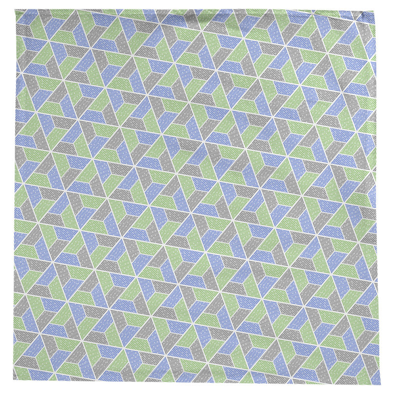 Nappe trapézoïdale Leffel, Vert, bleu et gris