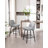 Grety Counter Height Swivel Bar Stools Set of 2, 360° Swivel Upholstered Barstools with Back and Metal Legs