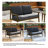 Marlo Solid Wood Teak Outdoor Loveseat With Cushion And Arms-114980246-114980245