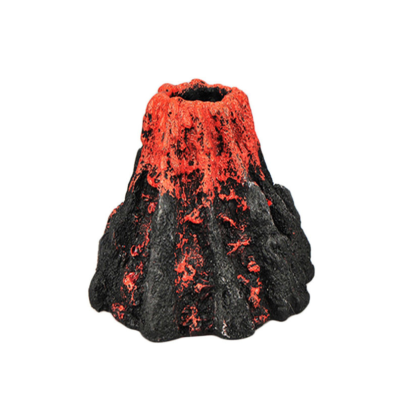 Aquarium Volcano Shape & Oxygen Pump Fish Tank Ornament Decor