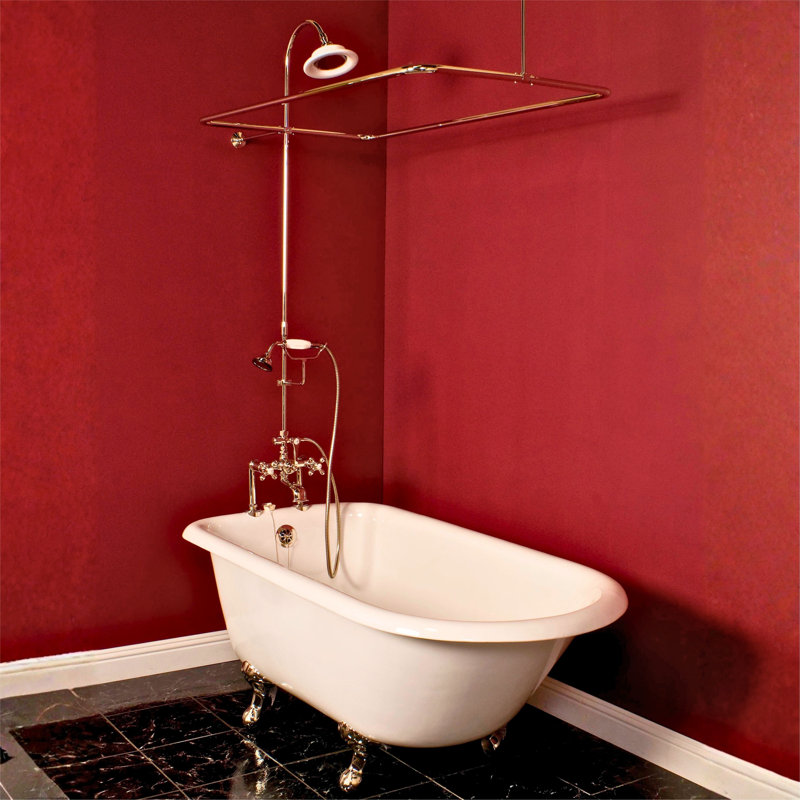 Système de douche de baignoire à fixation sur le comptoir, Laiton brut