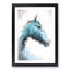 Steel Blue Horse in Abstract - Picture Frame Painting Print-55615873-55615876