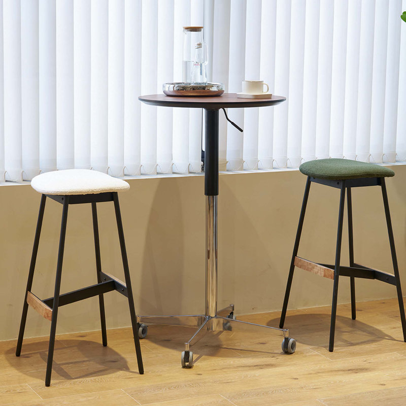 42.90"Movable Adjustable Coffee Table 360 Swivel, Brown