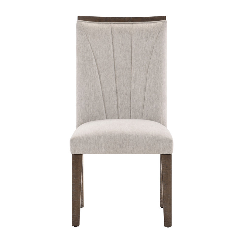 Ensemble de 2 chaises d'appoint de salle à manger de style contemporain, finition en bois brun