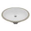 Lavabo de salle de bain ovale encastré en porcelaine vitrifiée blanc Karran Valera