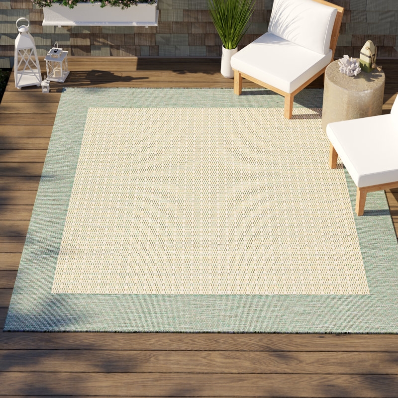 Tapis intérieur vert Sania, Rectangle 3 pi 9 po x 5 pi 5 po