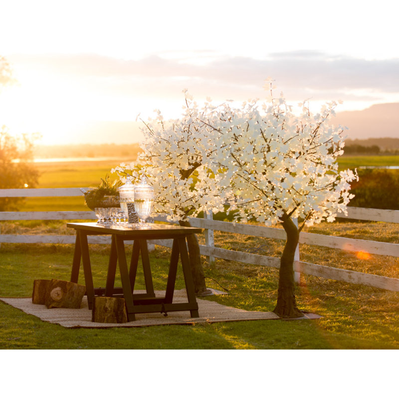 76'' LED Lighted Tree & Branches, Black