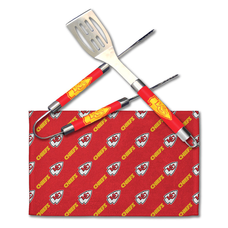 Ensemble d'outils de cuisson en acier inoxydable, Chiefs de Kansas City