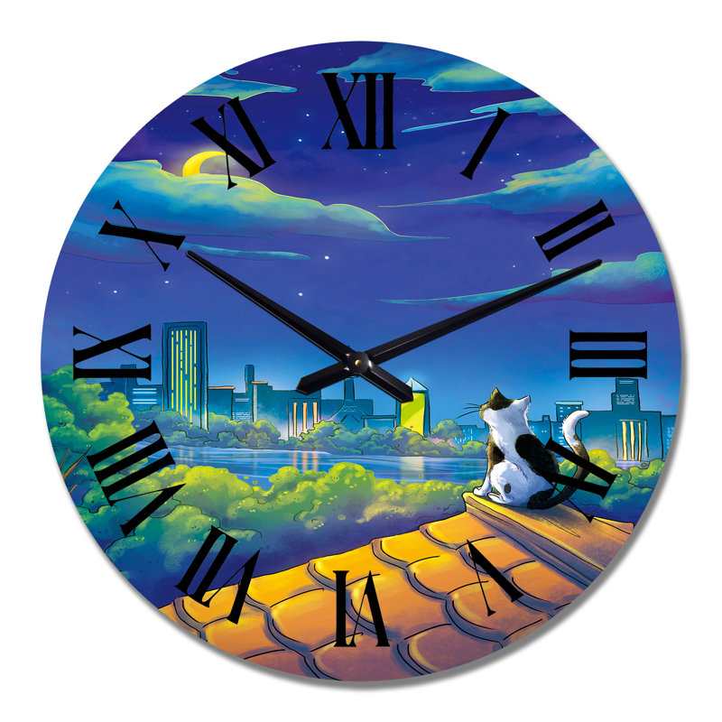 Horloge murale industrielle lune et lune, Surdimensionné