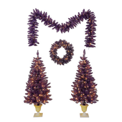 Regular (Full) Artificial Christmas Tree with Purple Needles
