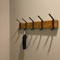 Garfinkel 5 - Hook Wall Mounted Coat Rack Mercury Row Color: Brown