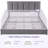  Cahlin Queen Storage Bed Frame Velvet Upholstered Platform Bed with 4 Storage Drawer, Adjustable Headboard and Wood Slat Support, Gray-856237691-856237688