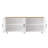 Farmhouse Media Storage Console with Glass Doors, Adjustable Shelves & Solid Wood Legs, Fits TVs up to 70" – White/Natural-1755650836