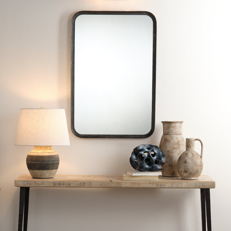 Principle Metal Wall Mirror, Black