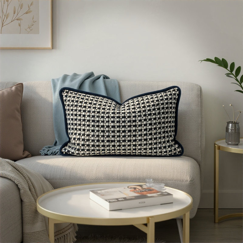 Oreiller en duvet 14 x 22 Furley, Marine