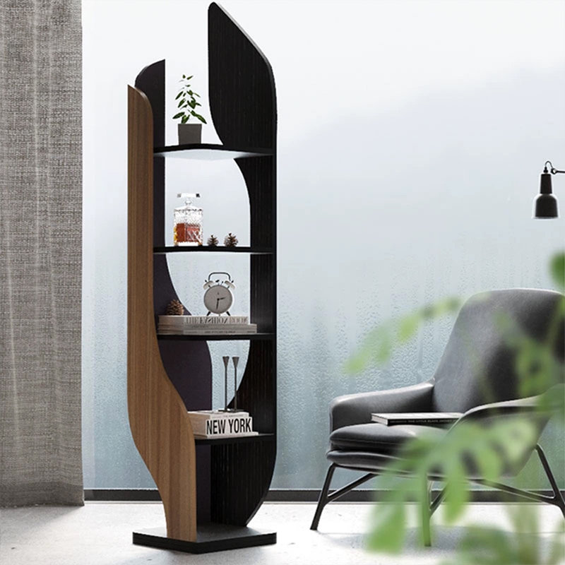 Bibliothèque standard en bois massif Nut-Brown, Brun noyer