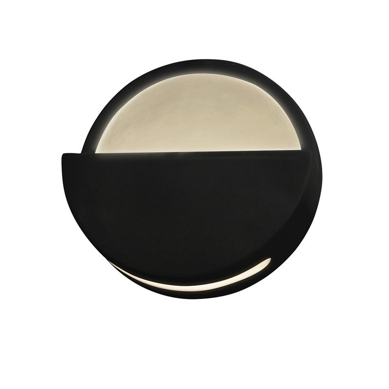 Caeli Ceramic LED Wall Sconce, Matte Black