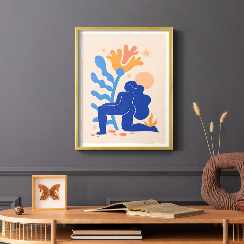 Matisse CECLXIV, reproduction encadrée - bois massif, Or, H 14 po x l 11 po