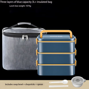Stainless Steel Lunch Box With Silicone Sleeve, Compact Size, Metal Lunch  Box With Full Silicone Protective Cover, Heat Insulation And Shock  Resistance, Suitable For Both Kids And Adults, Comes With Dipping Sauce