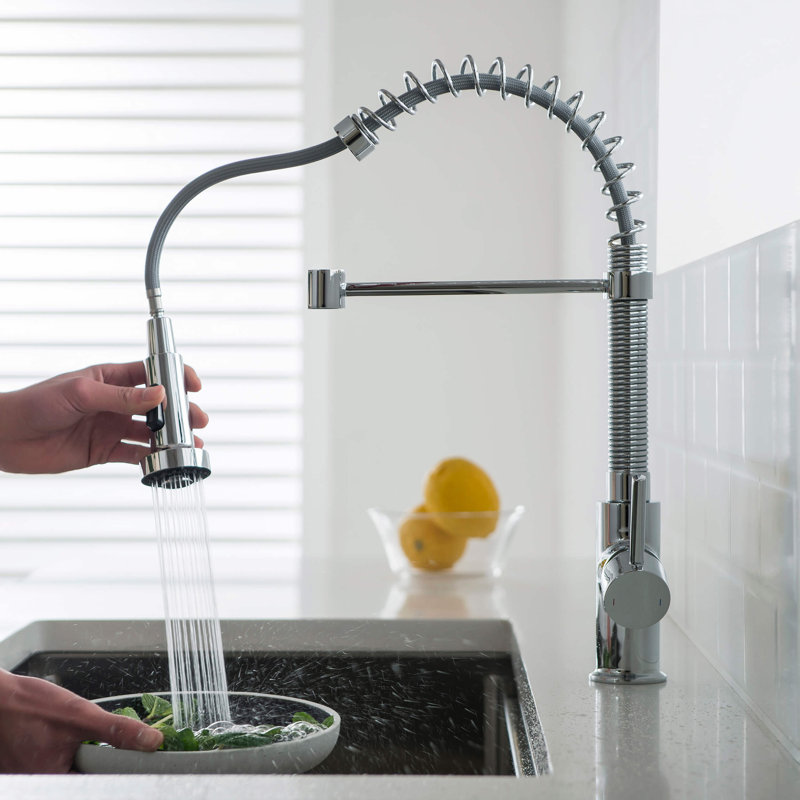 KIBI Aurora Pull Down Kitchen Faucet, Chrome