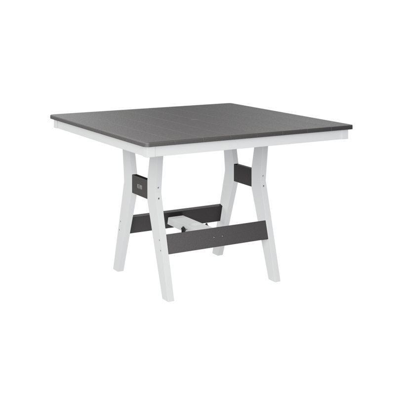 Table carrée à hauteur de comptoir de 44 po Bulger, Gris fumée, H 35,5 po x l 44 po x P 44 po
