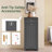 Bathroom Laundry Cabinet with Hamper and Drawer, Tilt-Out Clothes Hamper Cabinet with Removable Liner, for Bathroom or Bedroom, Gray-368028986