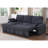 Chenille Fabric Reversible Sleeper Sectional With Storage Chaise, Drop-Down Table, Cup Holders And Charging Ports-247267425