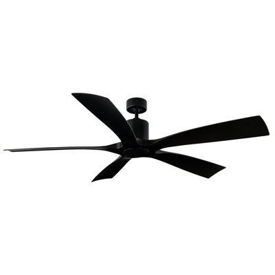 Ventilateur de plafond encastré extérieur / intérieur intelligent à 5 pales de 54 po avec télécommande Bluetooth incluse