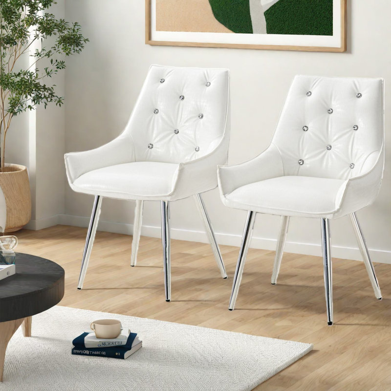 Chaises d'appoint luxueuses à dossier en losange, similicuir crocodile, style moderne et polyvalent pour la salle à manger et le bureau