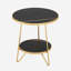 Table de bout ronde à 2 niveaux