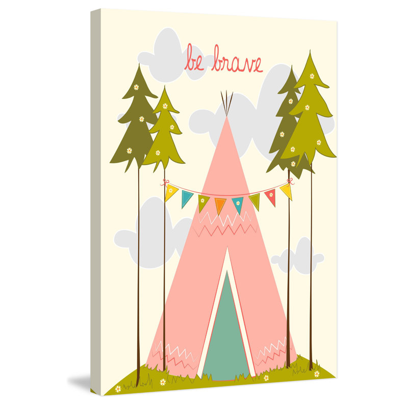 «Be Brave Pink» par Karen Zukowski, reproduction sur toile tendue, H 36 po x l 24 po x P 1,5 po